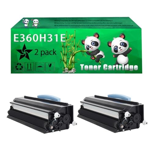 Image of Replacement E360H31E Toner Cartridge Compatible for Lexmark E360 E360d E360dn E460dn E460dw E462dtn Printers, Up to 9000 Pages, Vivid Colors, Contains Chip (2-Pack Black)