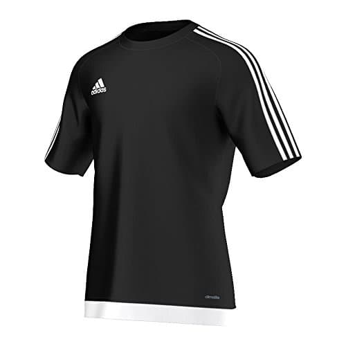 Image of adidas Men Estro 15 Jersey , Black (Black/White), 9-10 Years (Manufacturer Size: 140)