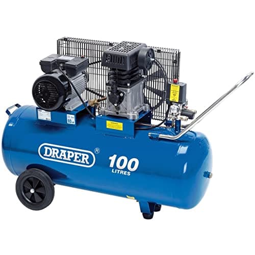 Image of Draper 31254 Belt-Driven Air Compressor, 100L, 230V 2.2KW, 3HP
