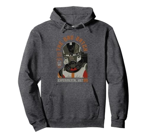 Image of Star Wars The Bad Batch Season 2 Echo Experimental Unit 99 Pullover Hoodie
