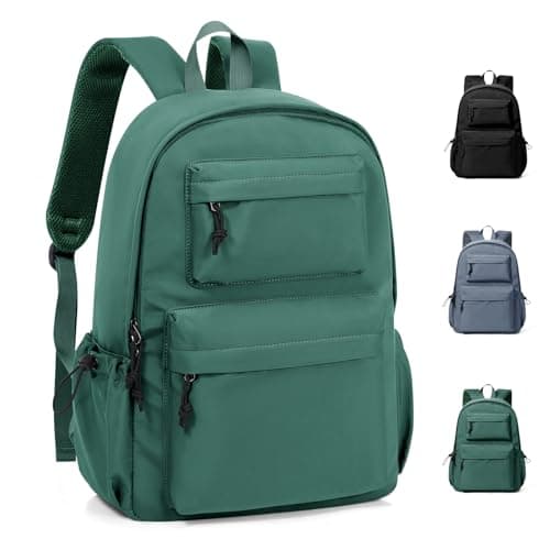 Image of HYC00 School Backpack for Teens Secondary School Bag Girls Boys College Backpack Water Resistant 15.6” Laptop Backpacks for Women Men Anti Theft Rucksack Bags Work Bookbag Student Daypack,Army Green