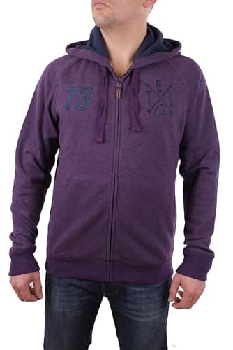 Image of Timberland Men's Sweat Jacket Brown River Hoody - Purple, Men, M