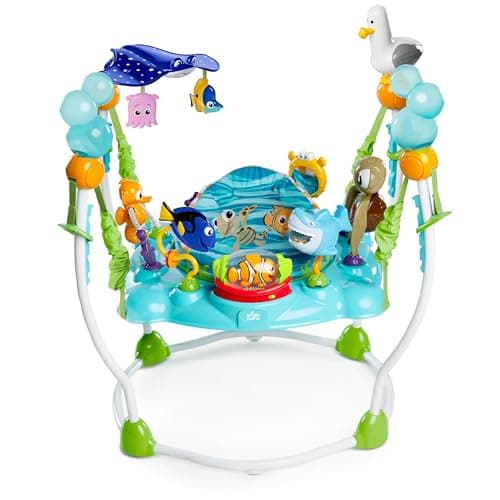 Image of Bright Starts, Disney Baby, Finding Nemo Sea of Activities Jumper, Activity Centre with 13 Activities, Lights, Music and Ocean Sounds, Adjustable Height, 360° Rotation, Ages 6 Months +
