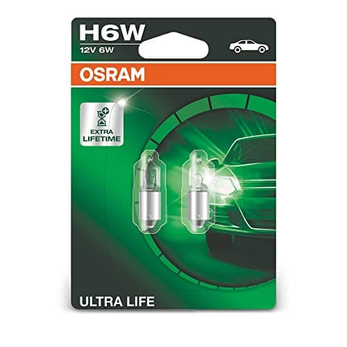 Image of OSRAM ULTRA LIFE H6W halogen, parking and position light, 6413ULT-02B, 12 V passenger car, double blister (2 units)
