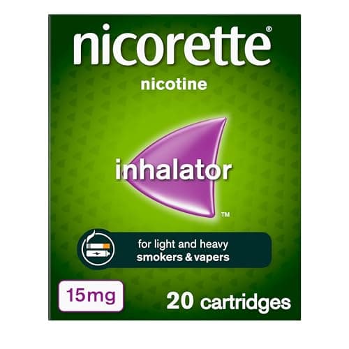 Image of Nicorette 15mg Inhalator (20 Cartridges), Discreet & Convenient Nicotine Inhaler for Quitting Smoking with replaceable cartridges, Quit Smoking Aid or Vaping Cessation Aid