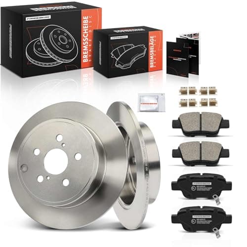 Image of Frankberg Brake Kit incl. 2x Brake Disc + 4x Brake Pad Rear Compatible with A.v.e.n.s.i.s Station Wagon T25 A.v.e.n.s.i.s T25 Replace# 04466YZZE2,0446605010