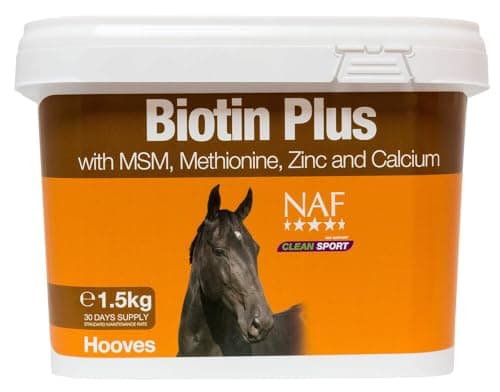 Image of NAF Biotin Plus 1.5kg – Hoof Supplement for Horses – Supports Strong, Healthy Hoof Growth – With Biotin, Methionine & Zinc – Daily Equine Hoof Care Formula