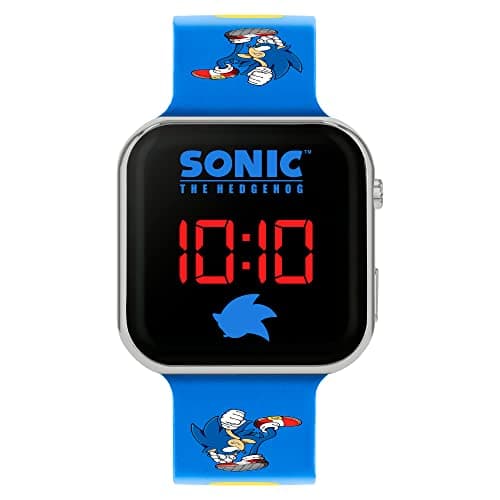 Image of Sonic Sega the Hedgehog Blue LED Watch with Printed Silicone Strap SNC4137