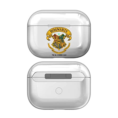 Image of Head Case Designs Officially Licensed Harry Potter Hogwarts Crests And Shields Clear Hard Crystal Cover Compatible With Apple AirPods Pro 2 Charging Case