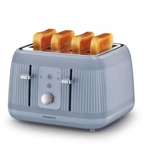 Image of Kenwood Dawn Toaster, 4 Slot Toaster, Reheat, 5 Browning Settings, Defrost and Cancel Functions, Pull Crumb Tray, TFP09.000BL, 1800W, Stone Blue