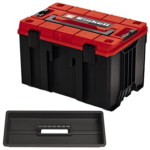 Image of Einhell E-Case M Tool Storage Case With Organiser Insert - Power Tool Box, Stackable, Lockable, Splash-Proof, Protective Storage And Transport Of Tools And Accessories