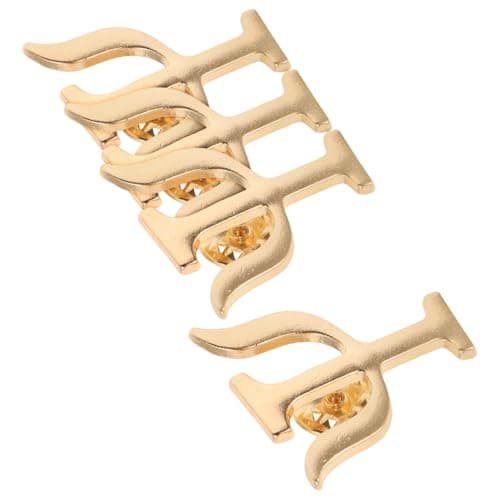 Image of DIKACA 4pcs Psychological Letter Brooch Pins Retro Alloy Lapel Badges Heart Symbol Decorative Pins for Backpacks Socks Sweaters for Psychologists and Daily Wellbeing Reminder