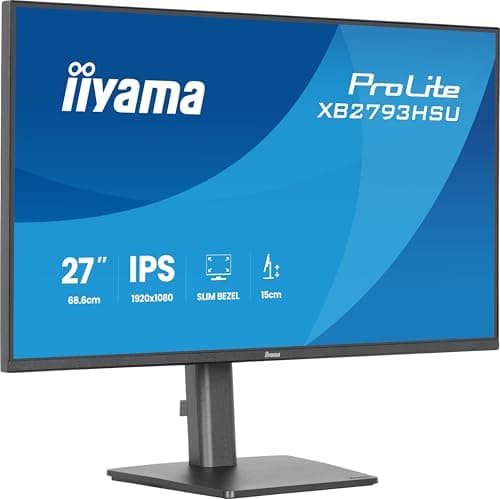 Image of iiyama XB2793HSU-B1 27 inch IPS LCD, 4-side slim bezel, 1920x1080,120Hz, 4ms GtG (1ms MPRT), HDMI/DP/USB, Adaptive Sync, HAS
