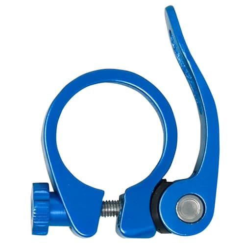 Image of Laxzo ® Aluminium Alloy 31.8mm Quick Release Seatpost Clamp for Mountain & Road Bike (Blue)