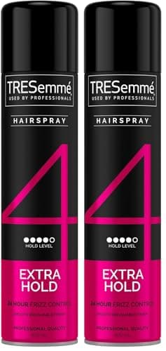 Image of TRESemmé Extra Hold Hairspray 24-hour frizz control for a smooth finish 400 ml (Pack of 2)