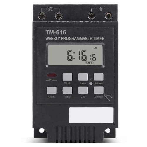 Image of TM616 30AMP 7 Days Programmable Digital Timer Switch Relay Control Time 220V Din Rail Mount 2Pcs