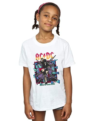 Image of ACDC Girls Blow Up Your Video Jump T-Shirt White 12-13 Years