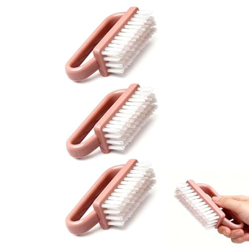 Image of Xynovate 3 Pcs Nail Brush, Plastic Handle Scrubbing Brush, Hand Fingernail Cleaner, Easy to Use Brushes for Cleaning Men Women Adult Kid Toe Foot Manicure Pedicure Supplies