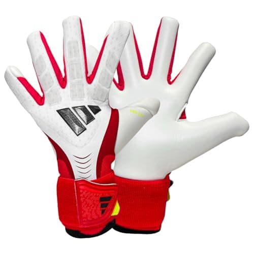 Image of adidas Predator Pro Strap Junior Goalkeeper Gloves Size 5 White/Red