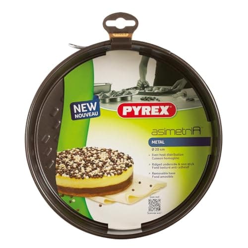 Image of Pyrex 20 cm Small Asimetria Metal Springform, Brown