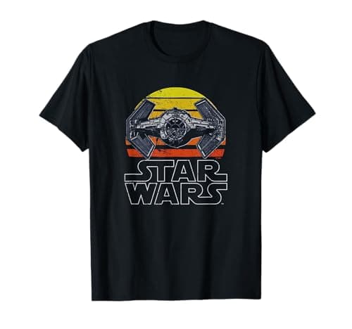 Image of Star Wars Tie Fighter Retro Halftone Sunset T-Shirt