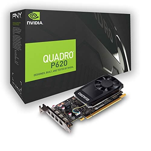 Image of PNY Quadro P620 Professional Graphic Card 2GB GDDR5 PCI Express 3.0 x16, Single Slot, 4x Mini-DisplayPort, 5K Support, Ultra-quiet active fan