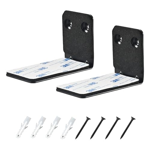 Image of Hi-ERA 2 Pack SoundBar Wall Mount with Anti-Drop Design, Secure Mounting Bracket for Samsung, LG, Vizio, Sony, Bose Soundbar Mount Shelf Under TV with Hardware Kit - Black