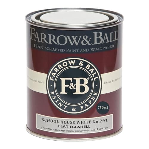 Image of Farrow & Ball School House White No. 291 Flat Eggshell 750ml