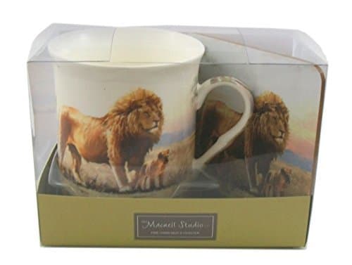 Image of MacNeils studio wildlife new gift boxed Lions mug and coaster set