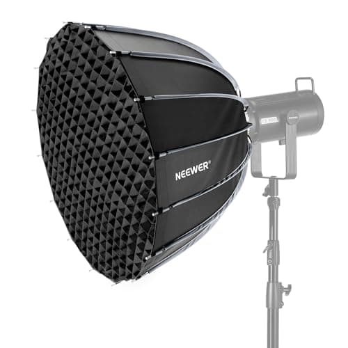 Image of NEEWER 28"/70cm Parabolic Softbox Bowens Mount, Quick Release with Diffusers/Grid/Bag for Video Continuous Lighting CB60 CB200B MS60 MS150B Q4 Compatible with Godox Compatible with Aputure 600d, NS70P