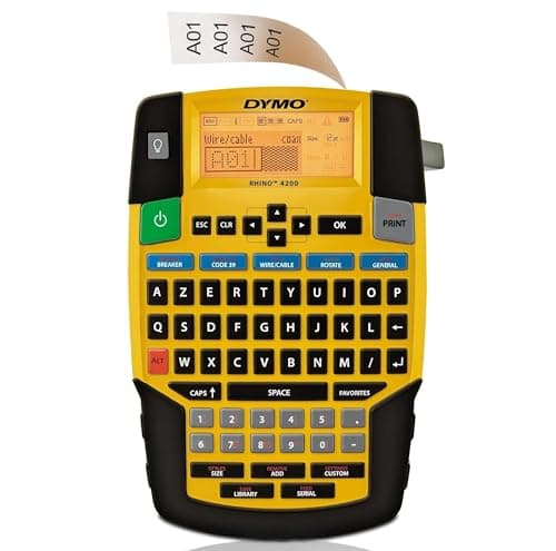 Image of Dymo Rhino 4200 Professional Portable Electronic Label Printer, AZERTY Keyboard