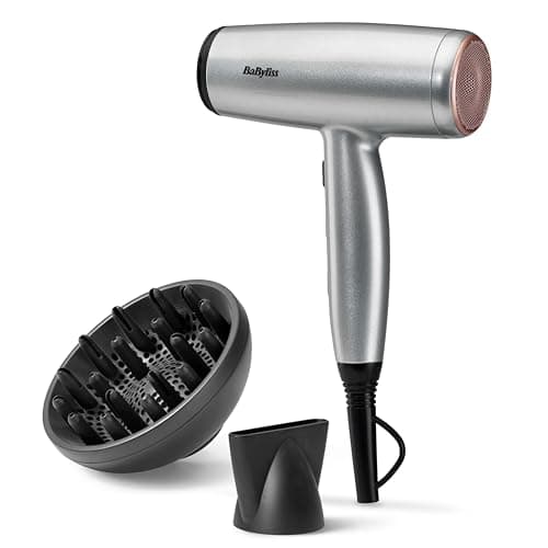 Image of BaByliss Cosmos Compact-Lightweight Hair Dryer - New 2025, 2100W Powerful Sleek Blow Dryer, Ionic Frizz-Free Conditioning, 3 Heat & 2 Speed Settings, Silver, D580DU