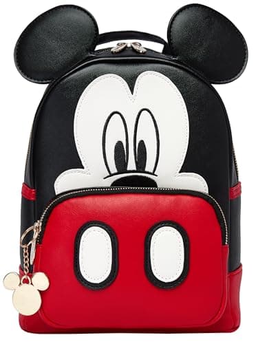 Image of Disney Backpack For Women | Mickey Mouse Bag With Keyring | Mini Backpacks For Women | Women’s Backpack | Black One Size