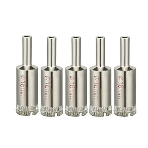 Image of sourcingmap 5Pcs 16mm Diamond Coated Hole Saw Drill Bits for Glass Ceramic Tile Marble Rock Porcelain Bottles Pots Brick