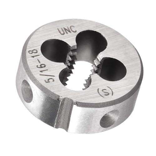 Image of TA-VIGOR 1pc 5/16-18 UNC Metric Adjustable Threading Die, Alloy Tool Steel Right Hand Round Die for Processing, Correcting or Cleaning External Threads (Metal, Plastic)