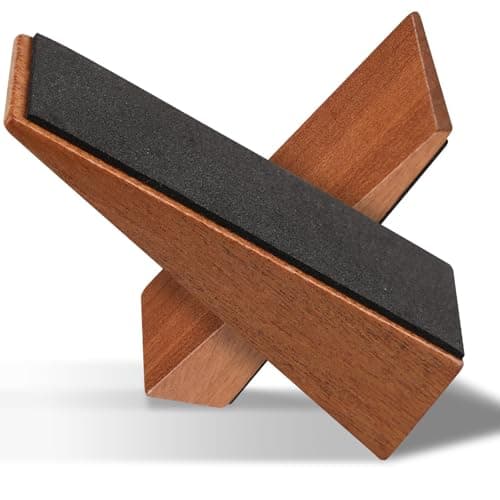 Image of 2 Pack Wooden Door Wedge with Rubber Anti Skid Bamboo Door Stoppers Non Slip Heavy Duty for Parquet, Tiles, Indoors Carpet, All Types Floor and Wooden, Metal, Glass Doors