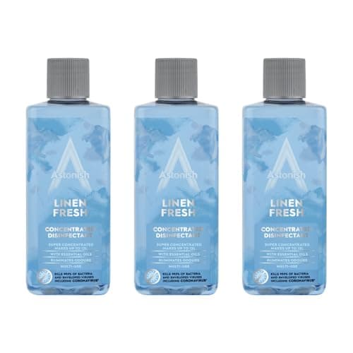 Image of Astonish 3 in 1 Multi-Purpose Super Concentrated Disinfectant with Long Lasting Fragrance, Linen Fresh, 3 x 300ml