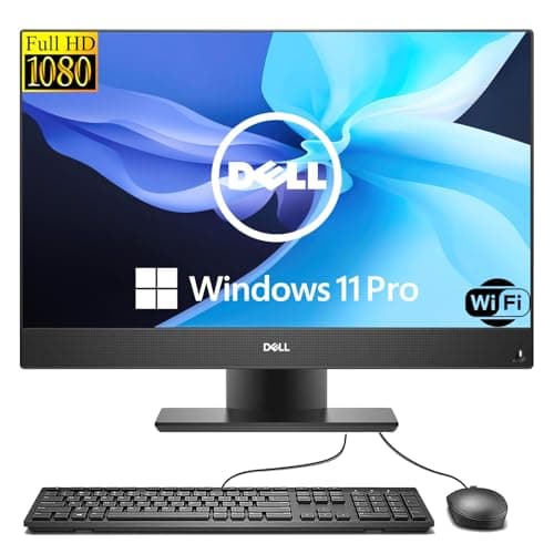 Image of Dell Optiplex 5270 All-in-One Desktop PC with 21.5 Inch Monitor, Intel Core i5-9500, 8GB RAM, 512GB SSD, WiFi, Bluetooth, US QWERTY Keyboard, Windows 11 Pro(Renewed)