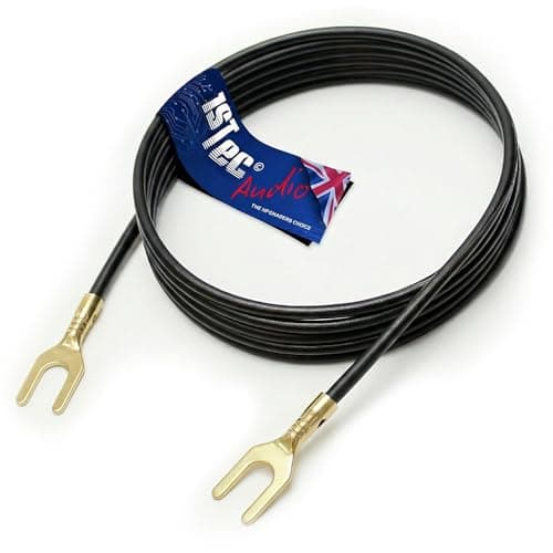 Image of 1STec 1.5m Turntable Record Player Earth Grounding Wire to Stop Feedback Humming or Buzzing Hum (1.5 Metre, Black)