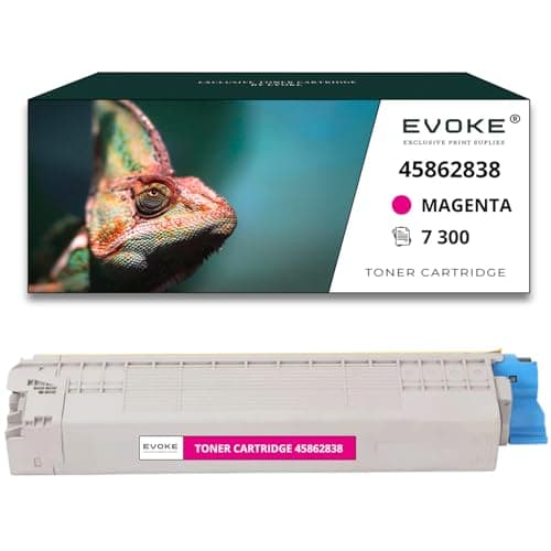 Image of EVOKE 45862838 Toner Compatible with OKI MC853 MC853dn MC873 MC873dn MC883 Red (Magenta) 7300 Pages