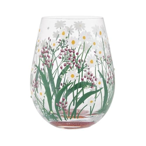 Image of Enesco Lolita Delicate Floral Stemless Wine Glass