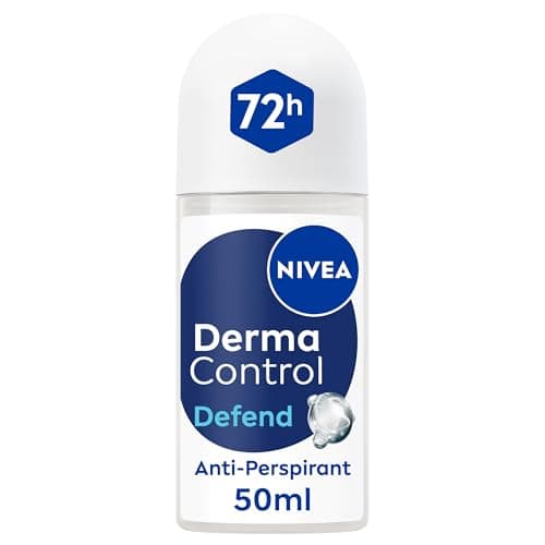 Image of NIVEA Derma Control Defend Roll On (50ml), Anti-Perspirant Roll On with Hyaluronic Acid and Pro-Vitamin B5, 72H Protection Deodorant for Sensitive Skin