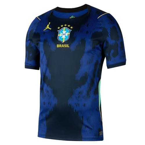 Image of Nike Men's Brazil 2026 Away Jordan Dri-FIT Soccer Jersey IU1072-417, Blue, Large