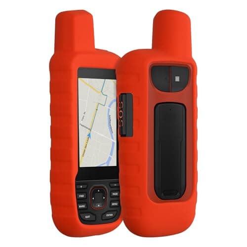 Image of kwmobile Silicone Case for Garmin GPSMAP 66i / GPSMAP 67i Case - Protective Cover for GPS Handheld - Anti-Slip Outdoor Sleeve in Orange