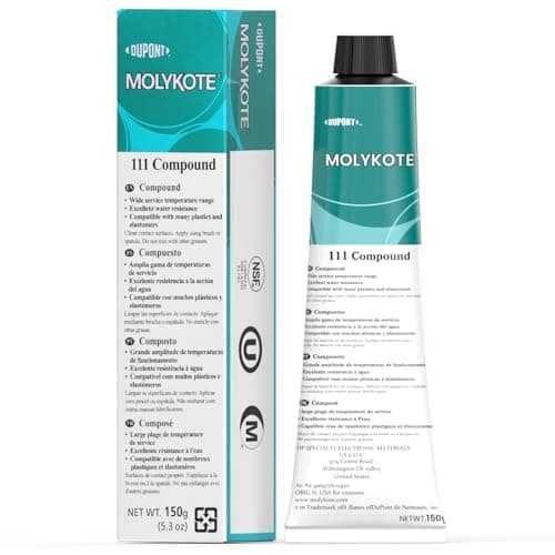 Image of Molykote 111 Compound Valve Lubricant and Sealant 150g 5.3oz, Silicone Grease for O-Rings, Plug Valves, Seal & Protect Rubber & Plastic Components, Water Resistant, Low Volatility