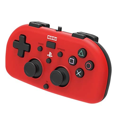 Image of Wired Mini Gamepad for Kids - PlayStation 4 Controller - Officially Licensed (Red)