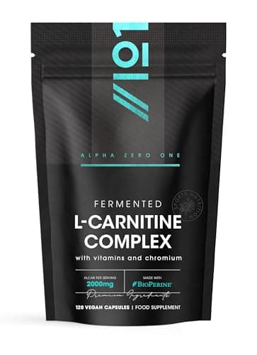 Image of L-Carnitine 2000mg with BioPerine - 120 Capsules - Energy & Metabolism Support - High Strength Acetyl L-Carnitine Complex (30 Day Supply) by Alpha01