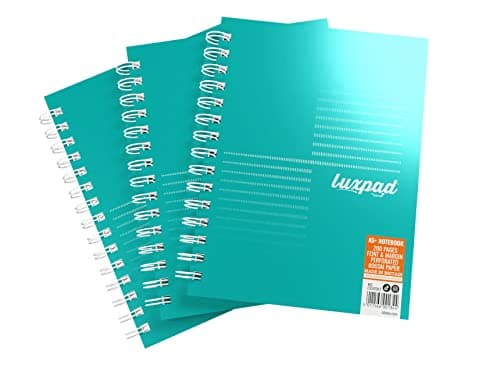 Image of Silvine Luxpad Metallic A5 FSC Wirebound Notebook - Lined (200 Pages) Pack of 3