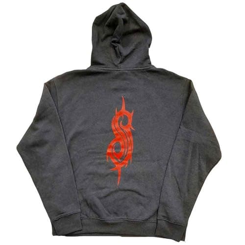 Image of Slipknot Hoodie Tribal S Band Logo Official Unisex Grey Pullover M