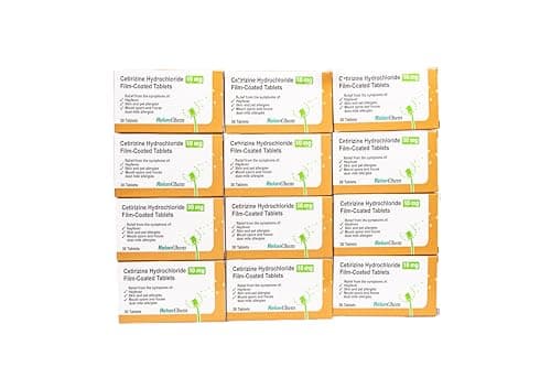 Image of 12 Months Supply Cetirizine Hayfever and Allergy Tablets 30 x 12 RelonChem